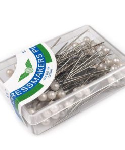 030028 Gyöngyházfejű gombostű 38mm-es fehér