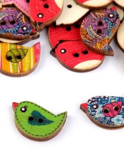 120447m Fa dek. gomb madár 50db/cs