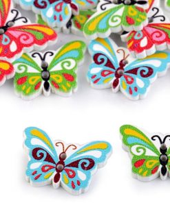 120436 Fa dek. gomb pillangó 50db/cs