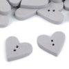 120344-3 Szív alakú fagomb szürke