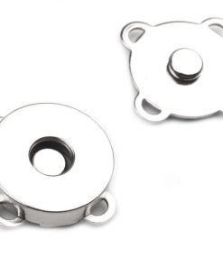 730018-1 Mágneszár felvarrható ezüst 10pár/cs