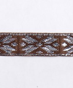 420806 Szalag 22,5m/vég 2 ezüst/barna