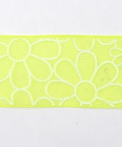 420939 A Virágos organza 3 v.zöld 22,5m/vég