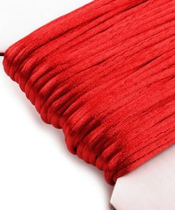 310022 Szatén zsinór 14 piros 25m/vég