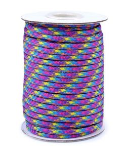 310230-1 Parakord zsinór 4mm-es lila/sárga 25m/vég