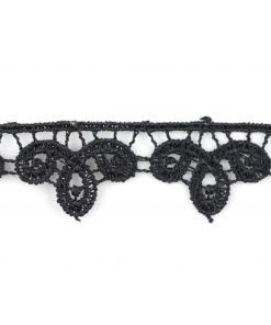 Légcsipke 5792 tipus 1 fekete  18mm-es