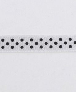 Pöttyös szatén egyoldalas 10mm 22,5m/vég