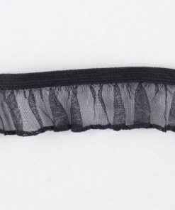 Organzás gumiszalag fekete