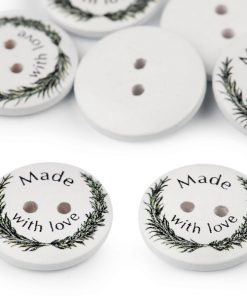 120596 Fa dekorgomb feh/zöld 25db/cs