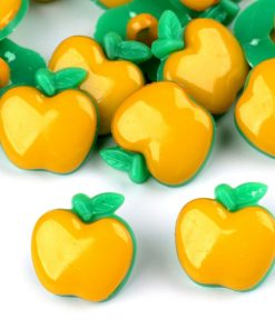 120605-1 Gyerekgomb alma sárga