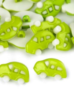 120606-4 Gyerekgomb autó zöld 50db/cs