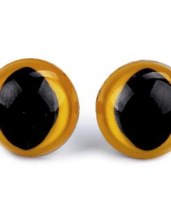 28000 Bizt.szem (cica) csapos13,5mm  borostyán M9