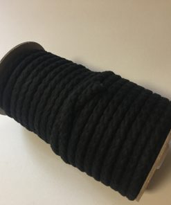 9mm-es pamutzsinór fekete 25m/vég