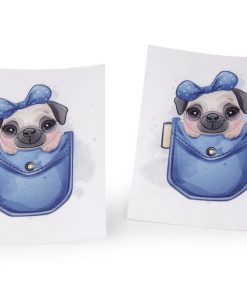 400183 Vas.ható cimke kutya zsebbe Fehér