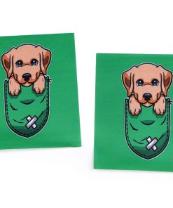 400183 Vas.ható cimke kutya zsebbe zöld