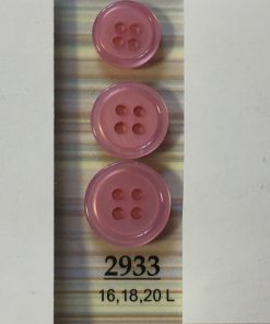 2933/16 Alex divatgomb 16L rózsa