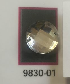 9830/01 Strassz 01 12mm ezüst (750061)