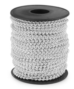 310195 Gyöngyök zsinóron lurex ezüst 25m/vég