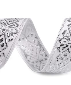 430739/430749 Szalag lurex szövéssel ezüst  18m/vég