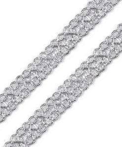 520376 Lurex paszomány ezüst