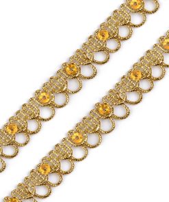 520374 Leoni flitteres paszomány 18m /vég arany