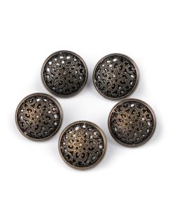 2203 Fémgomb bronz 24L/120264 25db