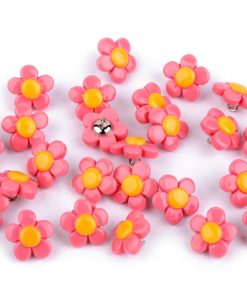 120814 Virágmintás gomb Pink