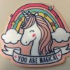 LE-4310 címke vas.ható Unicornis szivárványos