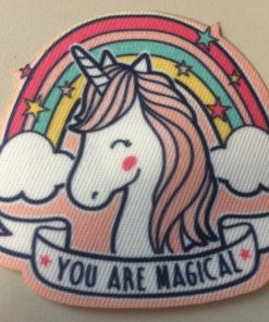 LE-4310 címke vas.ható Unicornis szivárványos