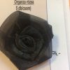 Fekete organza rózsa  5db/cs