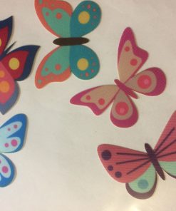 LE-3308 címke vas.ható-szines pillangók