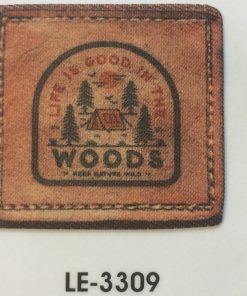 LE-3309 címke vas.ható-Woods-felirat