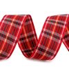 430819 Kockás szalag  25mm piros 45m/vég