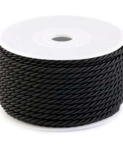 510680 Sodrott zsinór 3mm fekete