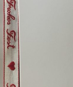 FEST szíves szalag fehér/piros 20mm