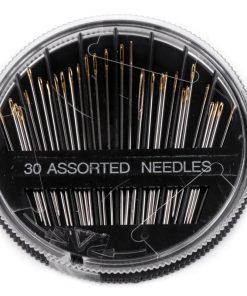 Aranyfejű kerek dobozos tűkészlet (piros címkével)