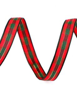 430832 TARTAN kockás szalag 10 mm - c.5 piros (45m/vég)