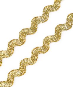520209 Lurex arany zig-zag  paszomány 5mm 13,5m/vég