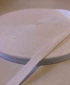 Köperszalag 10 mm-es pamut 50 m/v színekben