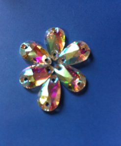 9555 Strasszkő varrható 7x12mm 09 multicolor